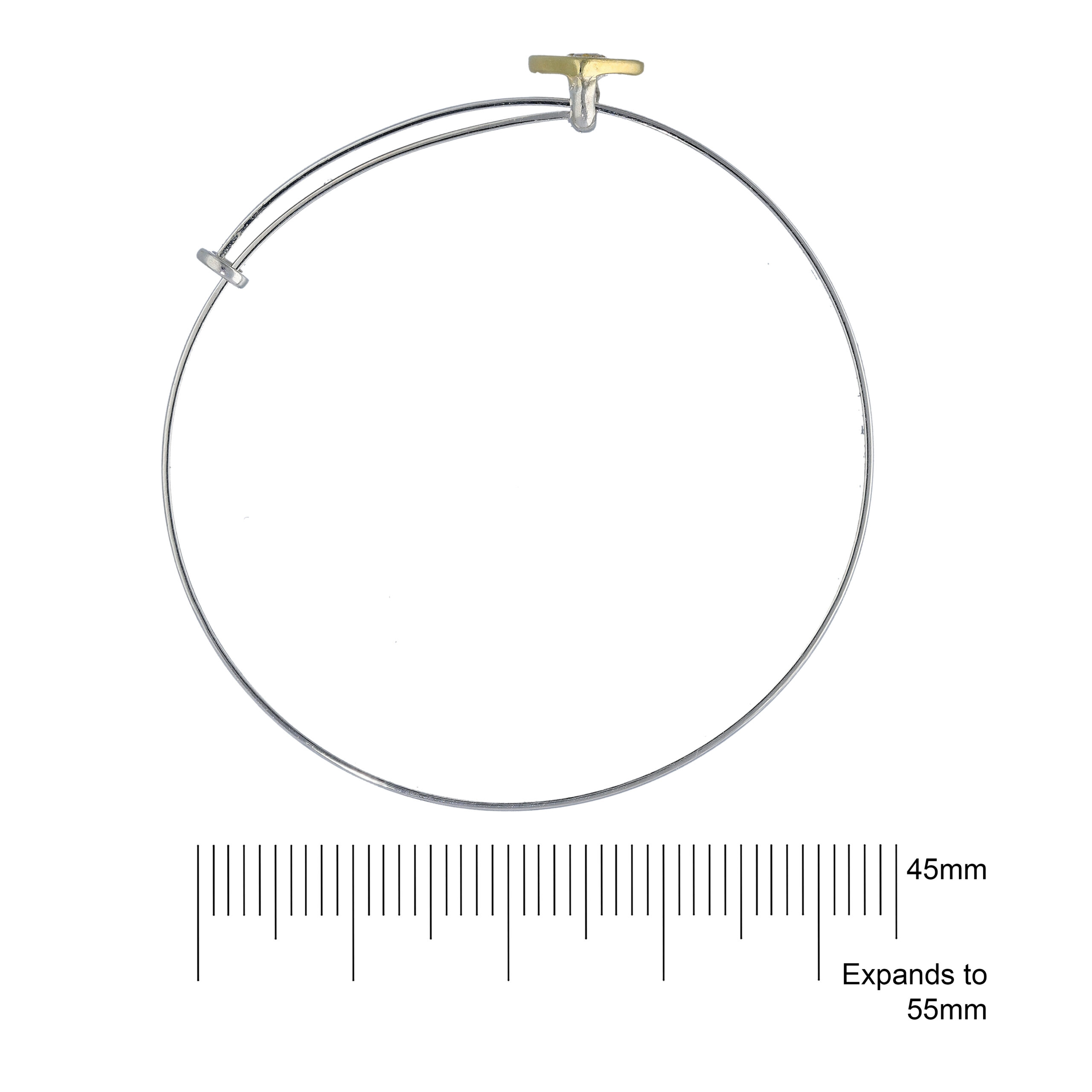 Personalised silver baby bangle with a heart