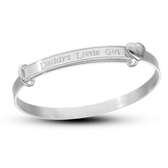 Daddy’s Little Girl Bracelet – Sterling Silver 925 Bangle | Daughter Gift from Dad